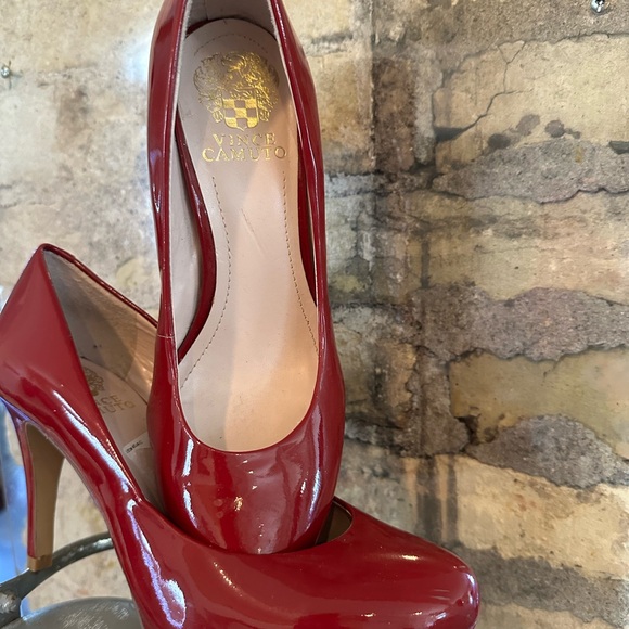 Vince Camuto Cherry Red Patent Heels - Picture 4 of 6